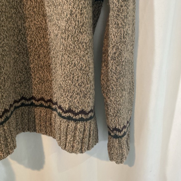 Eddie Bauer Lambswool Blend Knit Wool Sweater Men's L Nordic - Picture 4 of 8